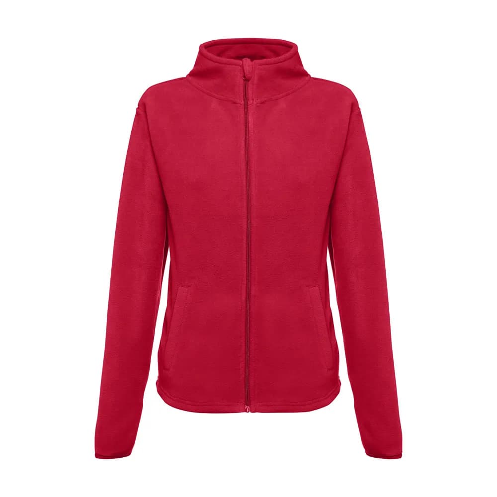 Polarfleecejacke aus Polyester mit Gürtel für Damen - THC HELSINKI WOMEN - Rot