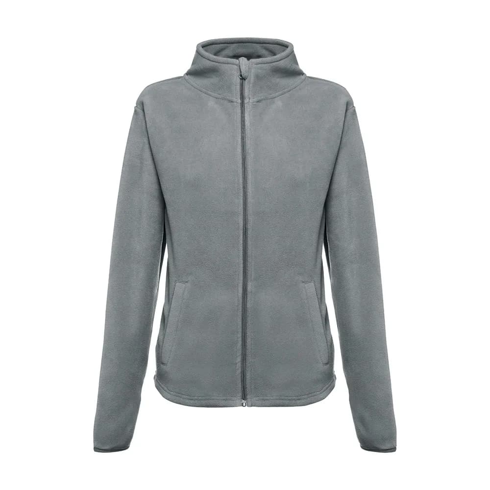 Polarfleecejacke aus Polyester mit Gürtel für Damen - THC HELSINKI WOMEN - Grau
