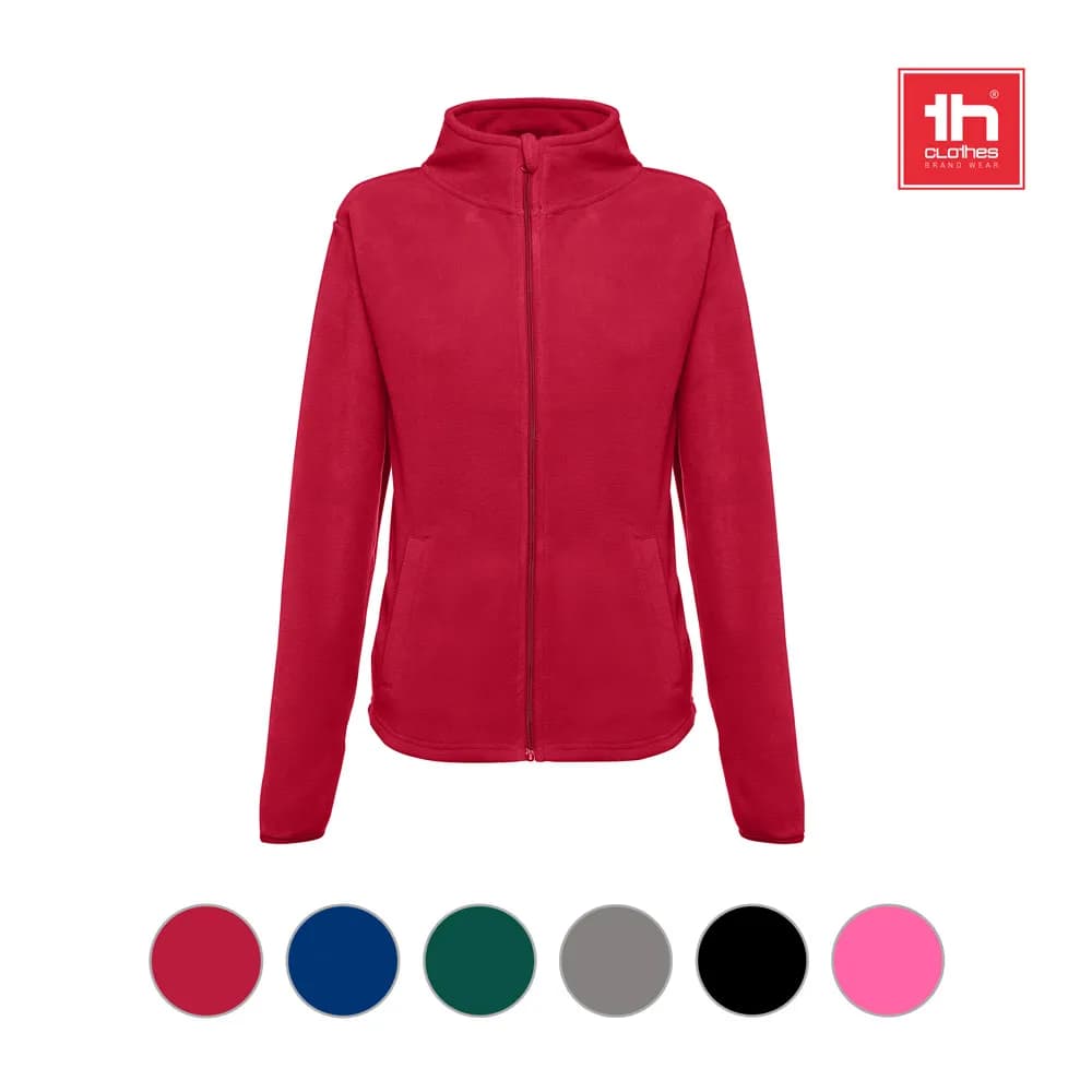 Polarfleecejacke aus Polyester mit Gürtel für Damen - THC HELSINKI WOMEN - Rosa