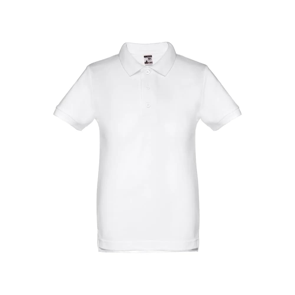 Kurzärmeliges Poloshirt für Kinder (unisex). Farbe Weiß - THC ADAM KIDS WH - Weiß