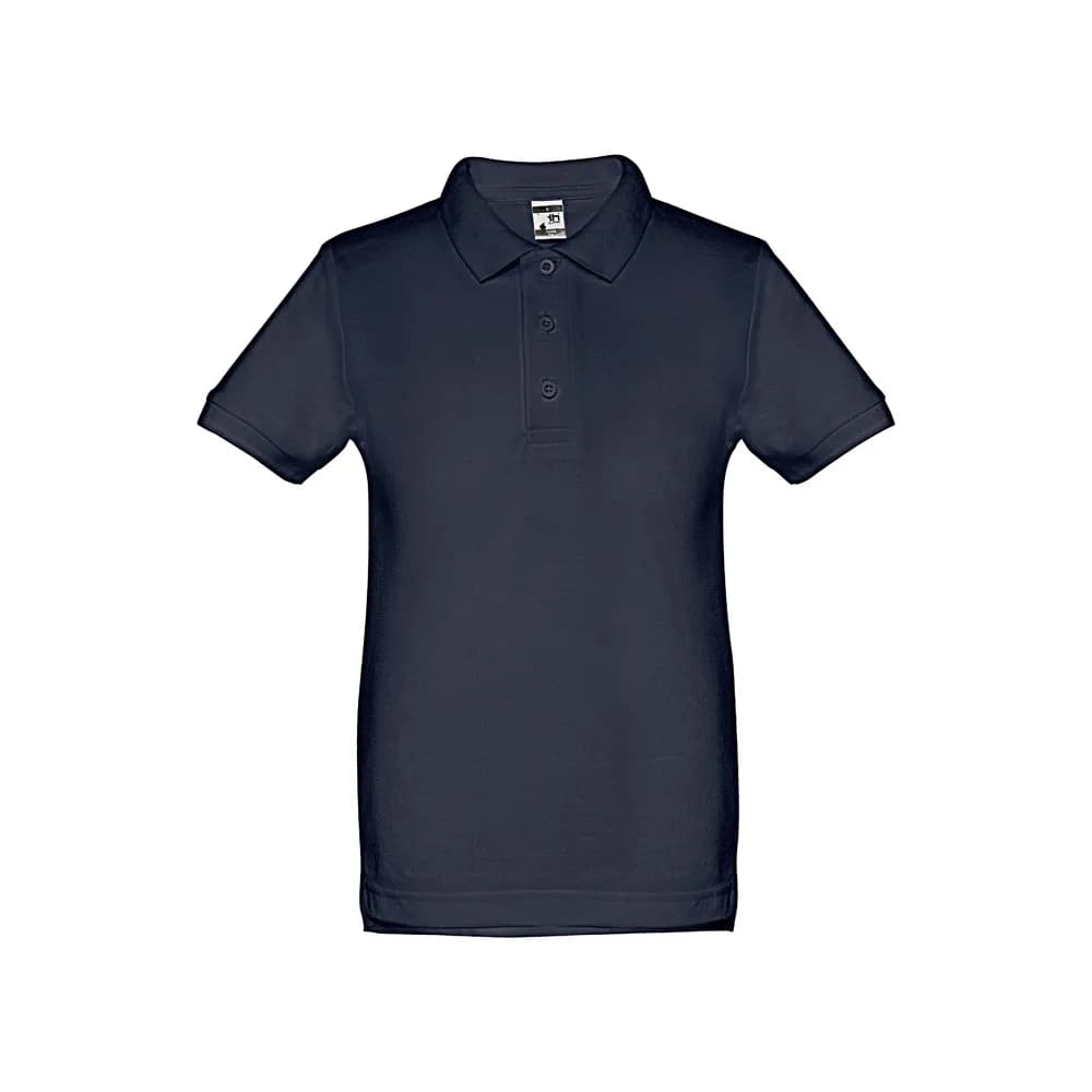 Kurzärmeliges Baumwoll-Poloshirt für Kinder (unisex) - THC ADAM KIDS - Blau