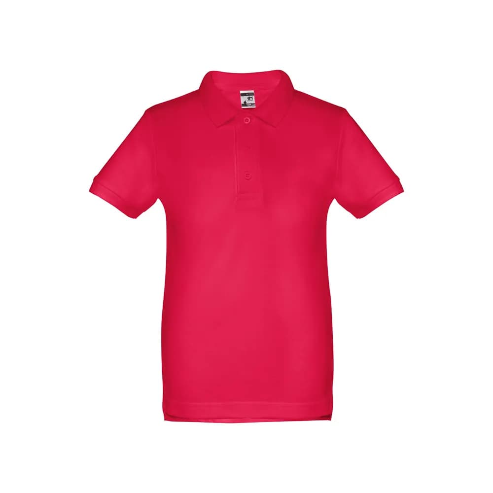 Kurzärmeliges Baumwoll-Poloshirt für Kinder (unisex) - THC ADAM KIDS - Rot