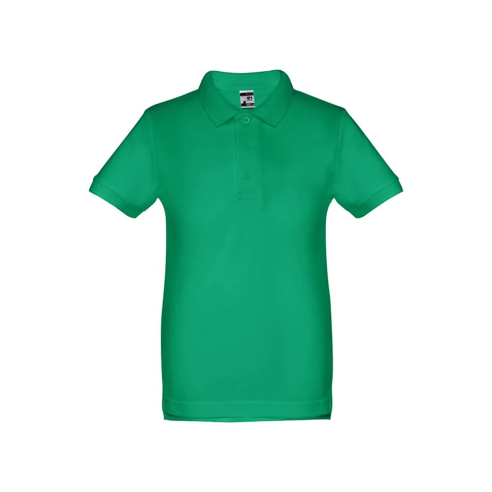 Kurzärmeliges Baumwoll-Poloshirt für Kinder (unisex) - THC ADAM KIDS - Grün