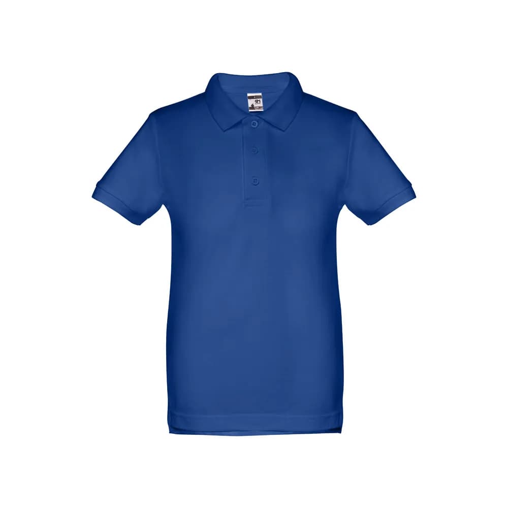 Kurzärmeliges Baumwoll-Poloshirt für Kinder (unisex) - THC ADAM KIDS - Königsblau