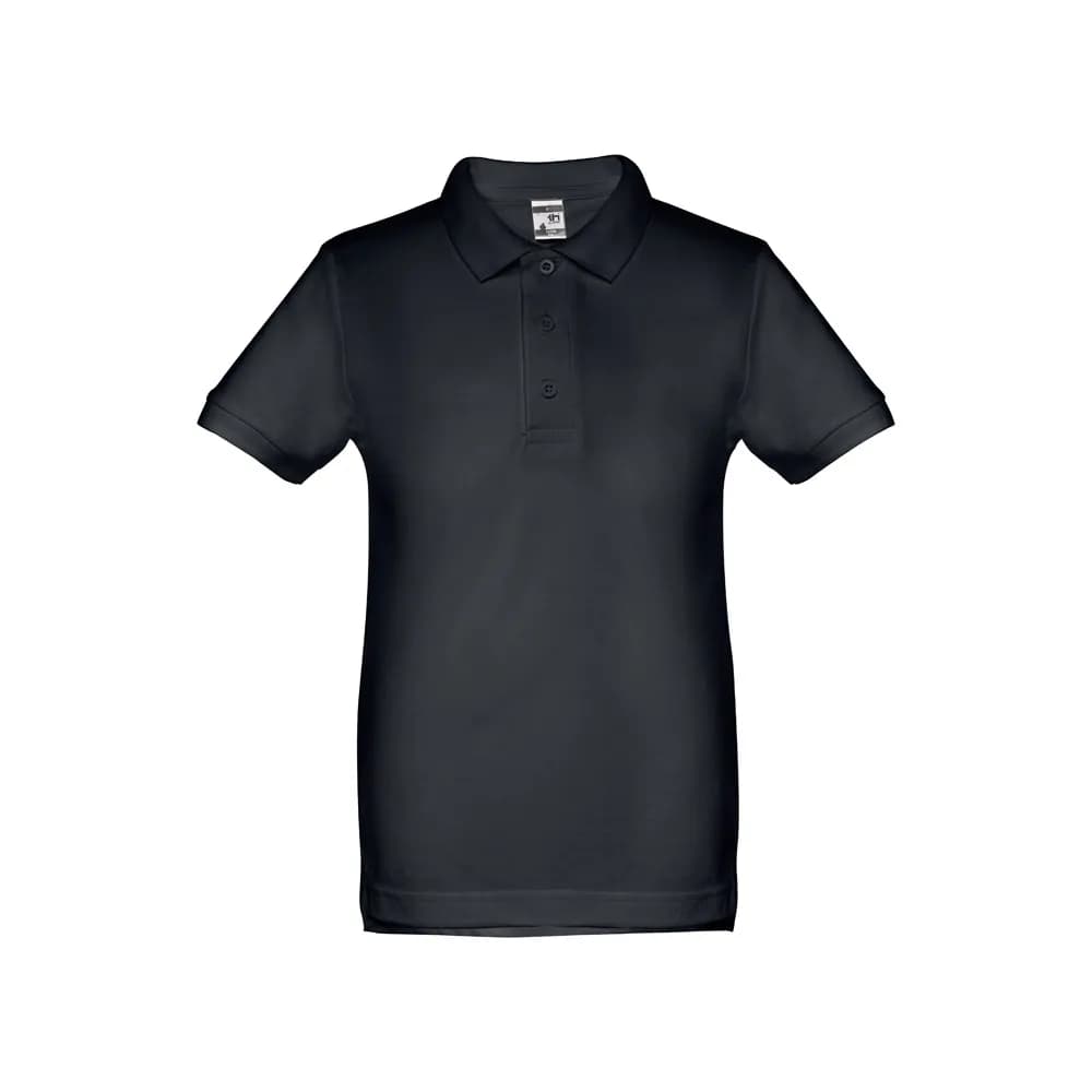Kurzärmeliges Baumwoll-Poloshirt für Kinder (unisex) - THC ADAM KIDS - Nachtblau