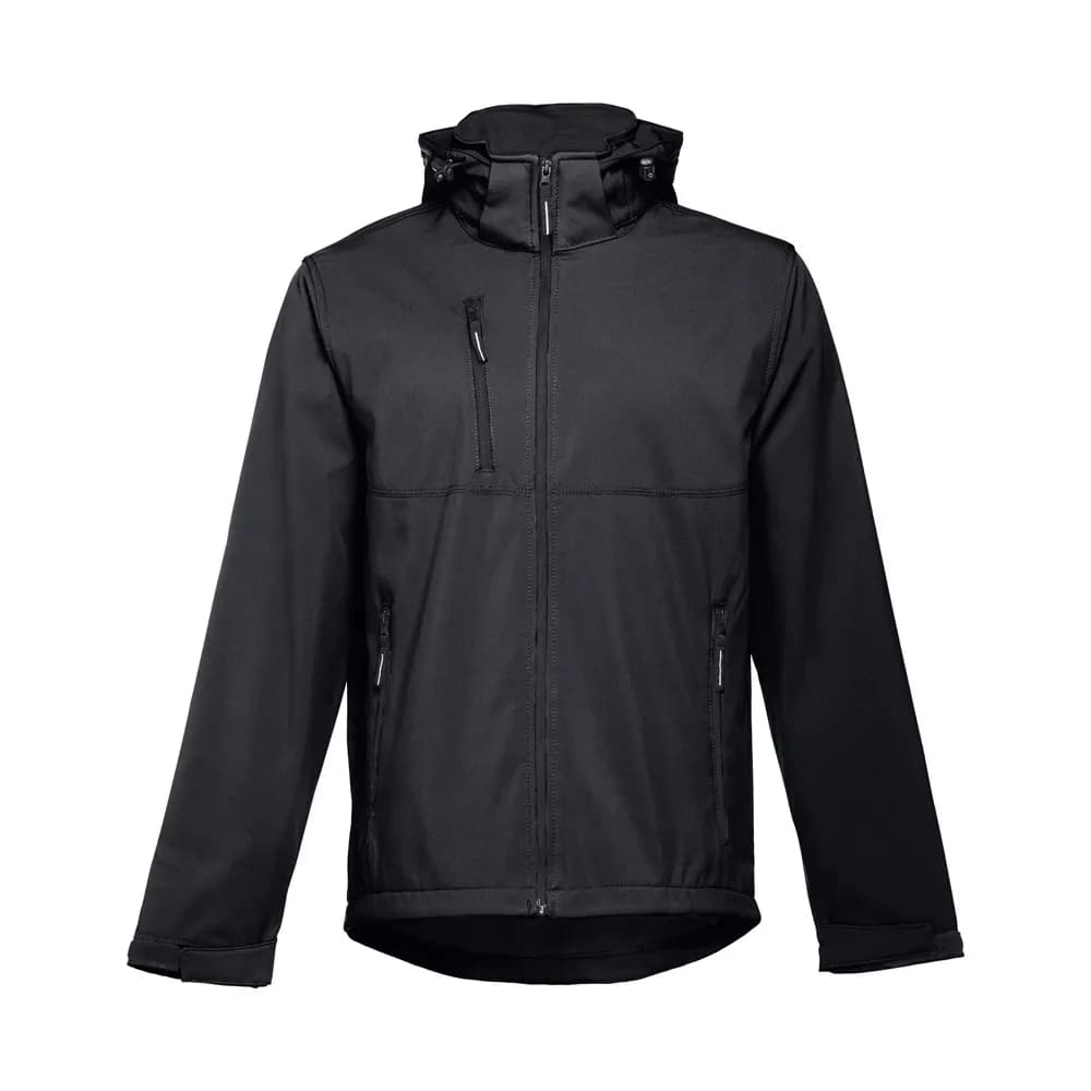 Herren-Softshell-Jacke aus Polyester und Elastan - THC ZAGREB - Schwarz