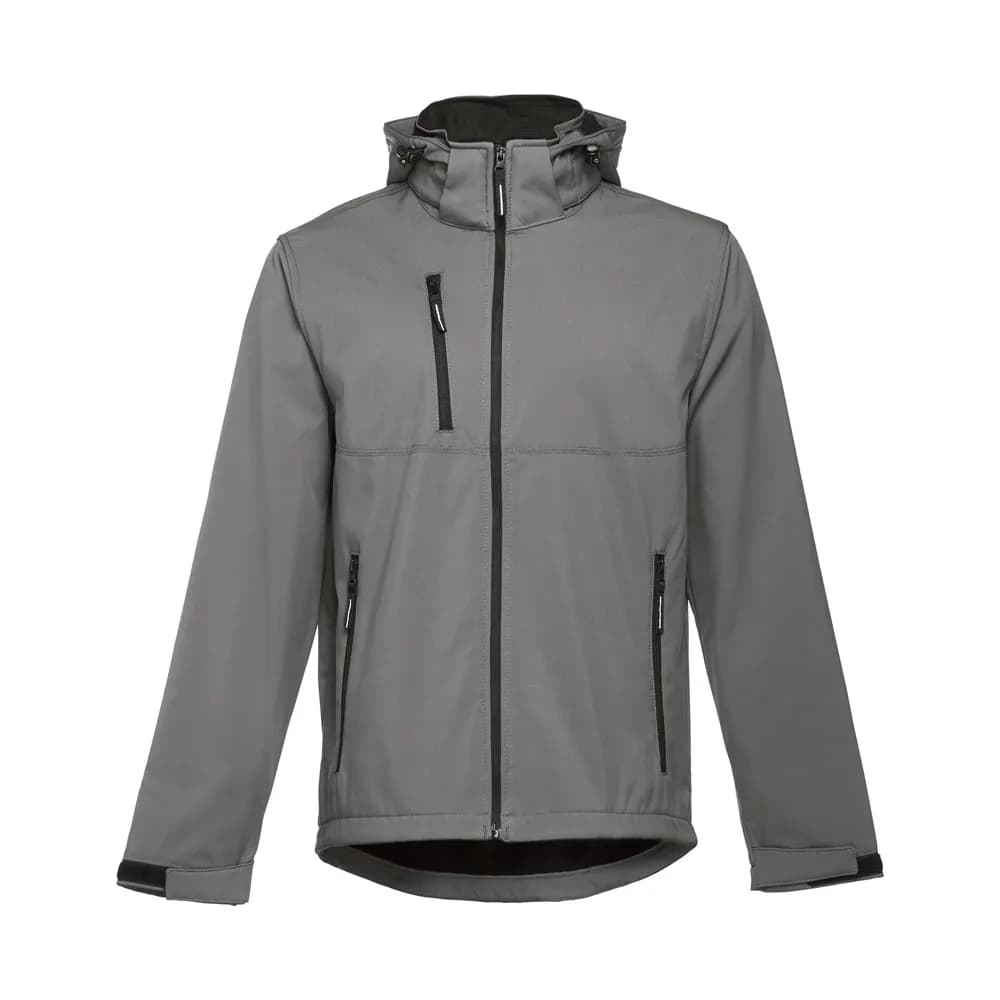 Herren-Softshell-Jacke aus Polyester und Elastan - THC ZAGREB - Grau