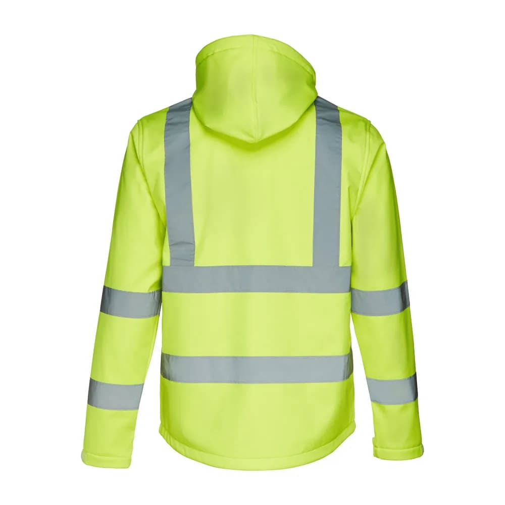 Softshell-Jacke mit hoher Sichtbarkeit (Unisex) - THC ZAGREB WORK - Gelb Hexachrome