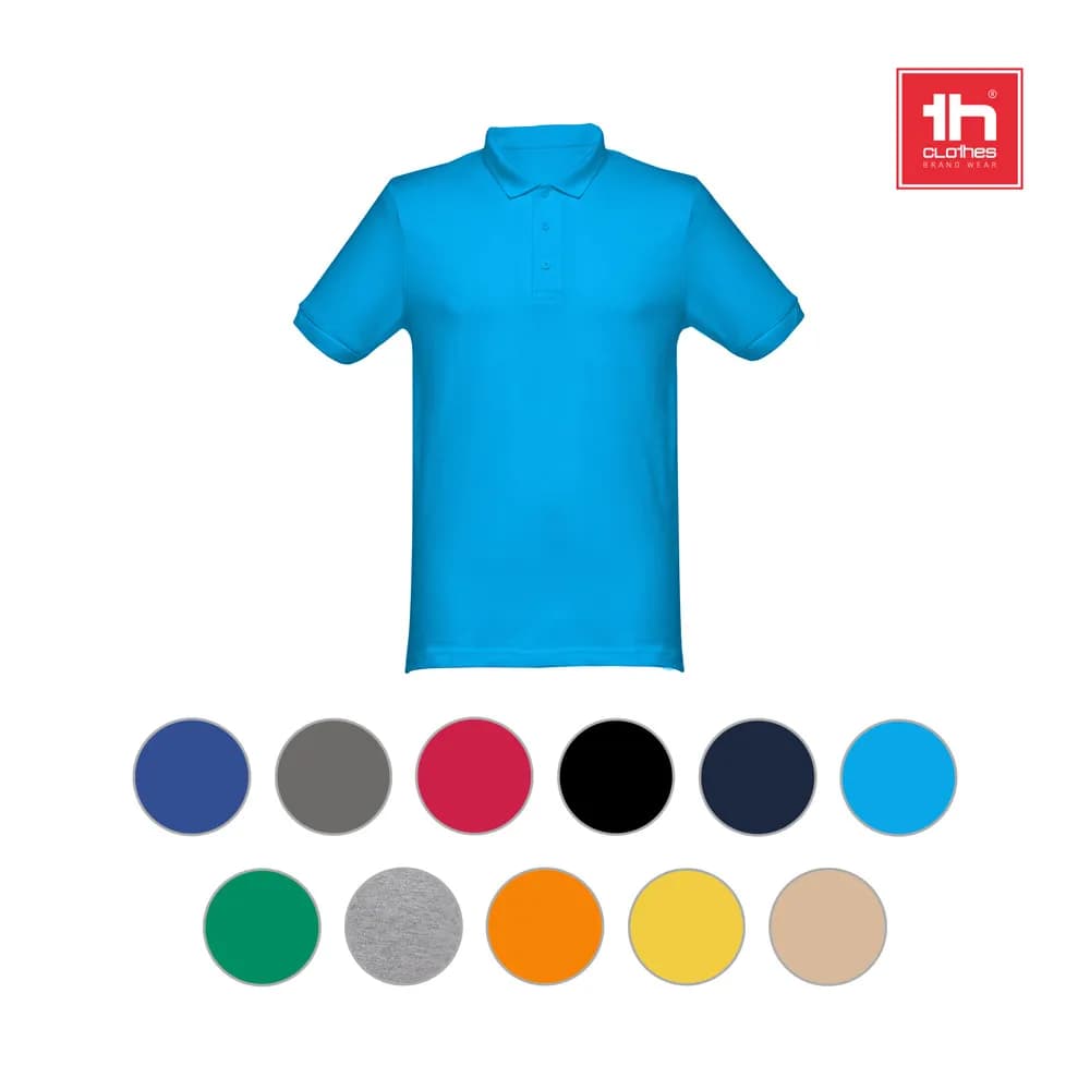 Herren Poloshirt - THC MONACO - Schwarz