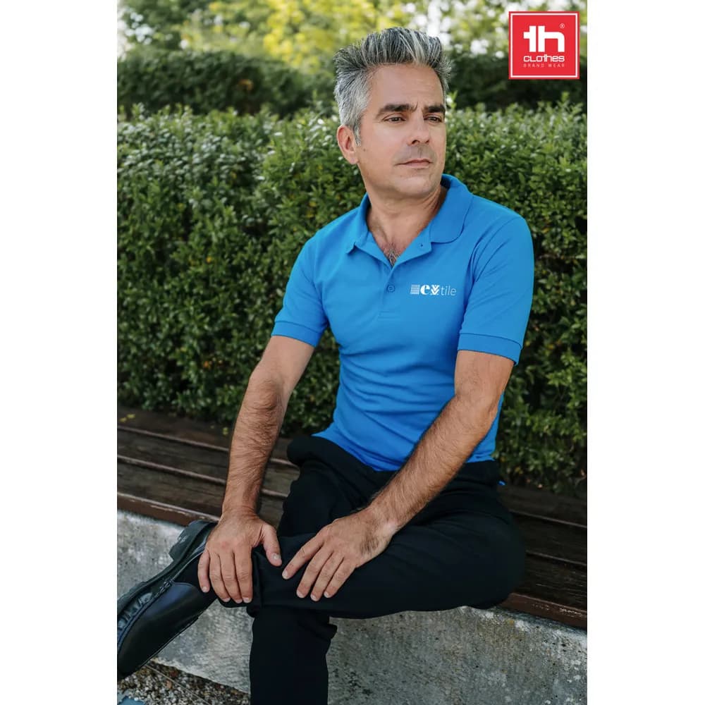 Herren Poloshirt - THC MONACO - Schwarz