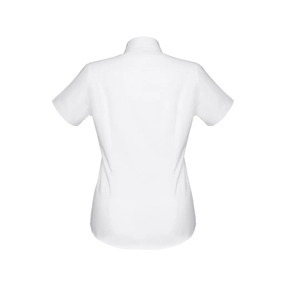 Kurzärmeliges Oxford-Hemd für Damen. Weiße Farbe - THC LONDON WOMEN WH - Weiß