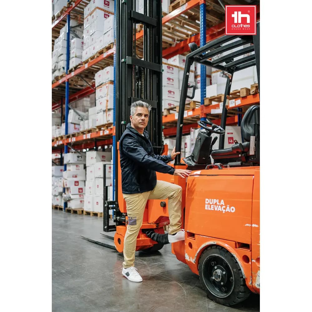 Hose aus Baumwolle und Elastan - THC TALLINN - Schwarz