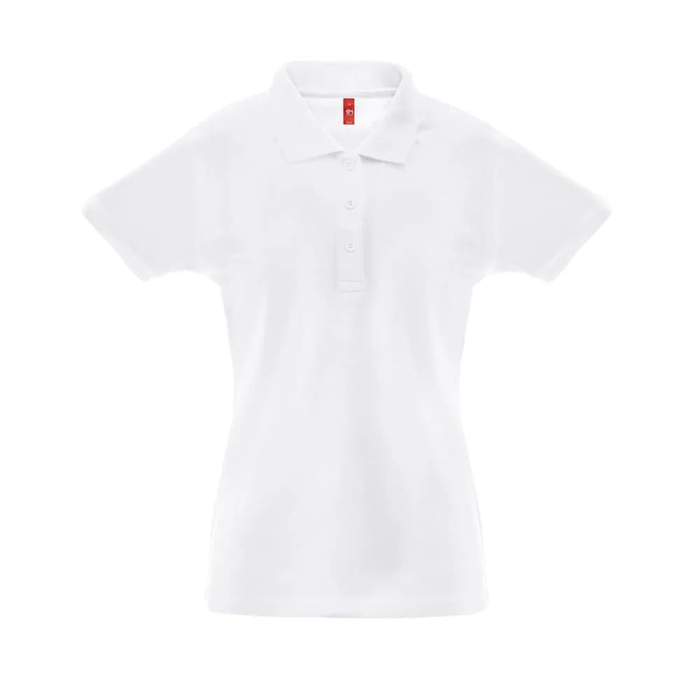 Poloshirt für Damen mit kurzen Ärmeln - THC BERLIN WOMEN WH - Weiß