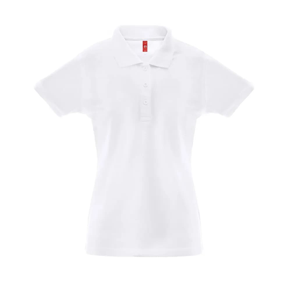 Poloshirt für Damen mit kurzen Ärmeln - THC BERLIN WOMEN WH - Weiß