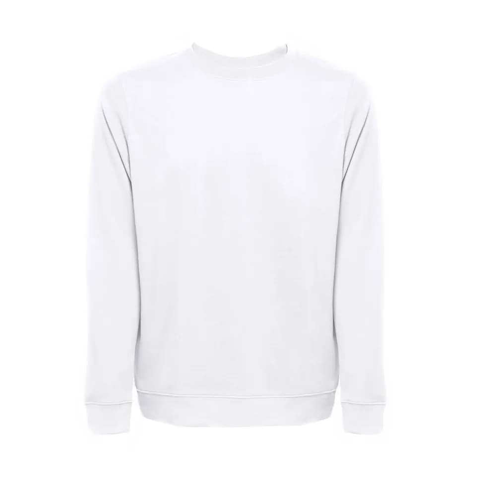 Sweatshirt (unisex) aus italienischem Frottee ohne Krempel. Weiße Farbe - THC COLOMBO WH - Weiß