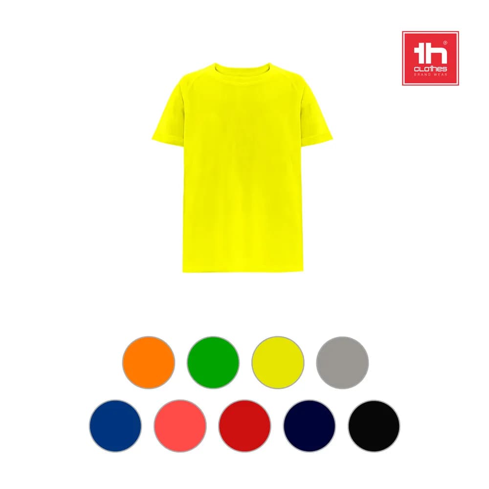 Technisches T-Shirt mit kurzen Ärmeln aus Polyester für Kinder - THC MOVE KIDS - Schwarz