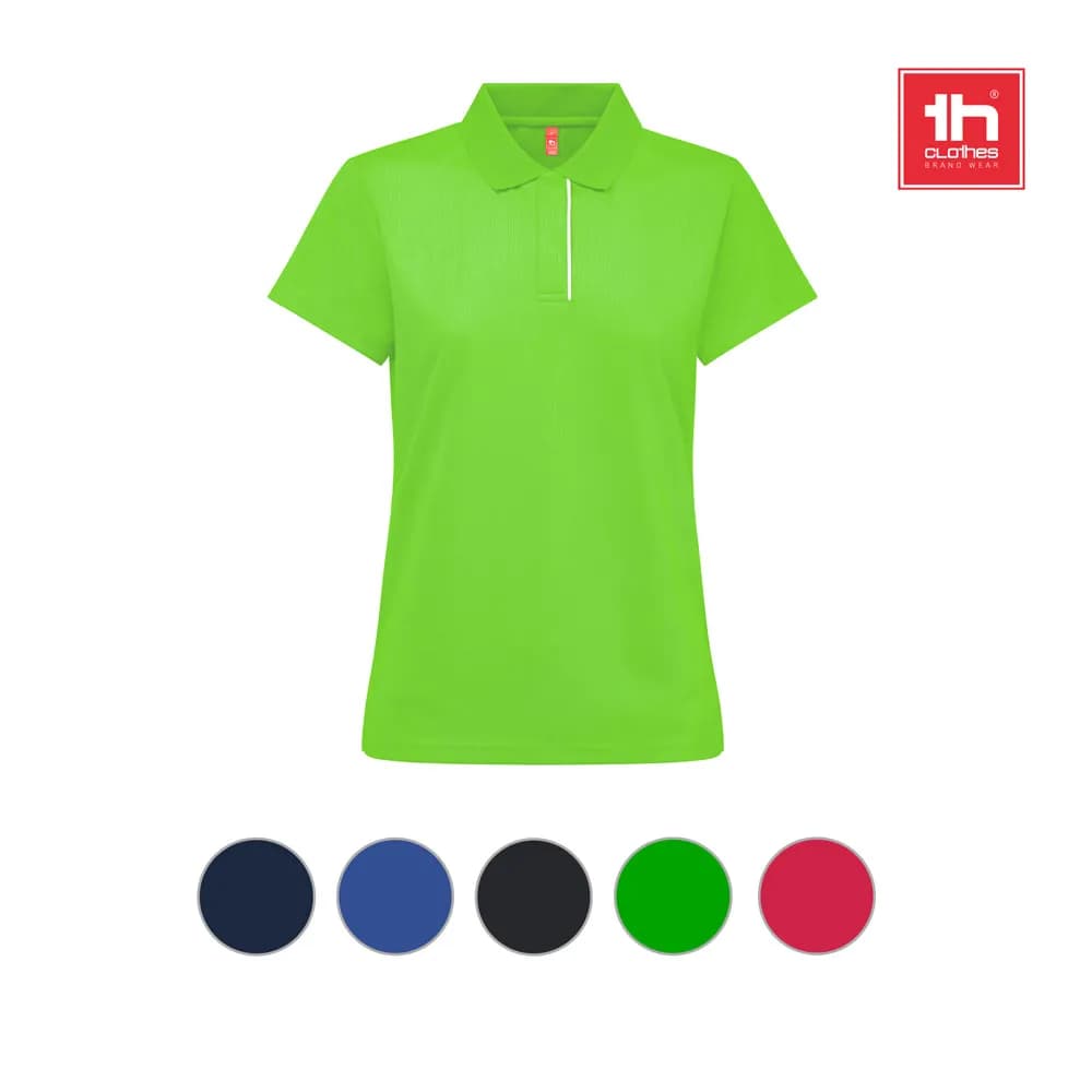 Technisches Poloshirt für Damen - THC DYNAMIC WOMEN - Schwarz