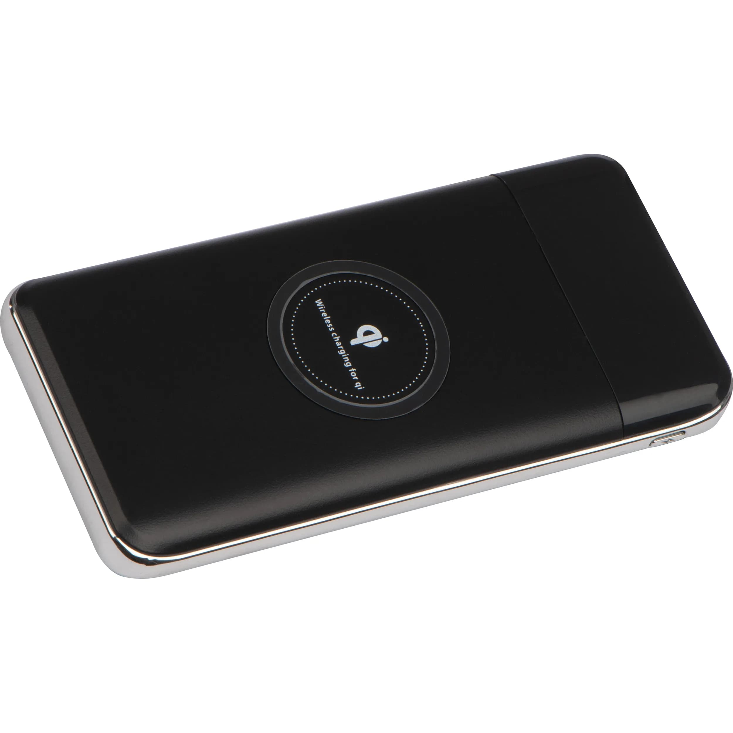 Powerbank mit Induktionsladefunktion 8.000mAh SEBASTIANO - schwarz