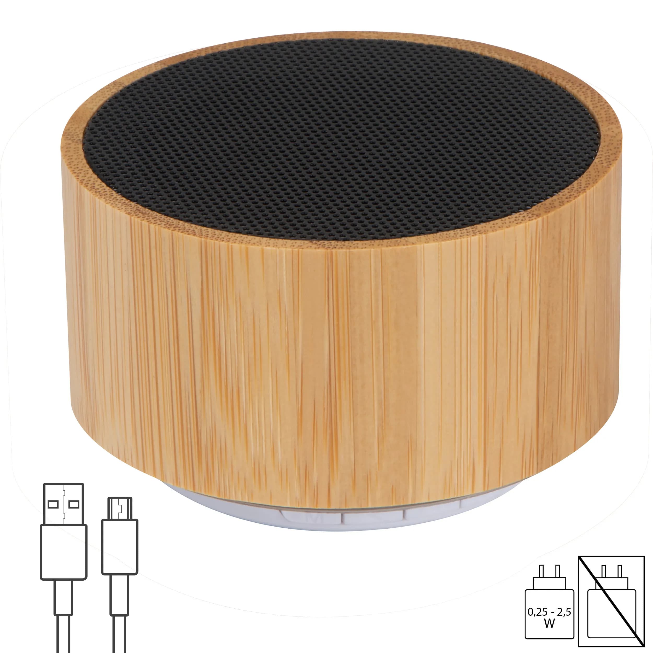 Bluetooth Lautsprecher mit Bambusummantelung OSVALDO - beige