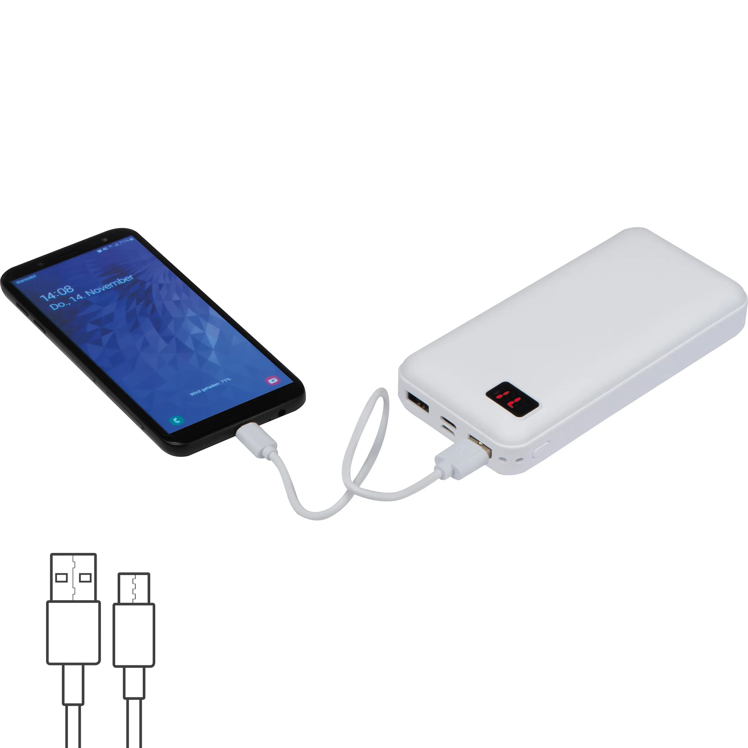 Powerbank 20.000 mAh FERDINANDO - weiss