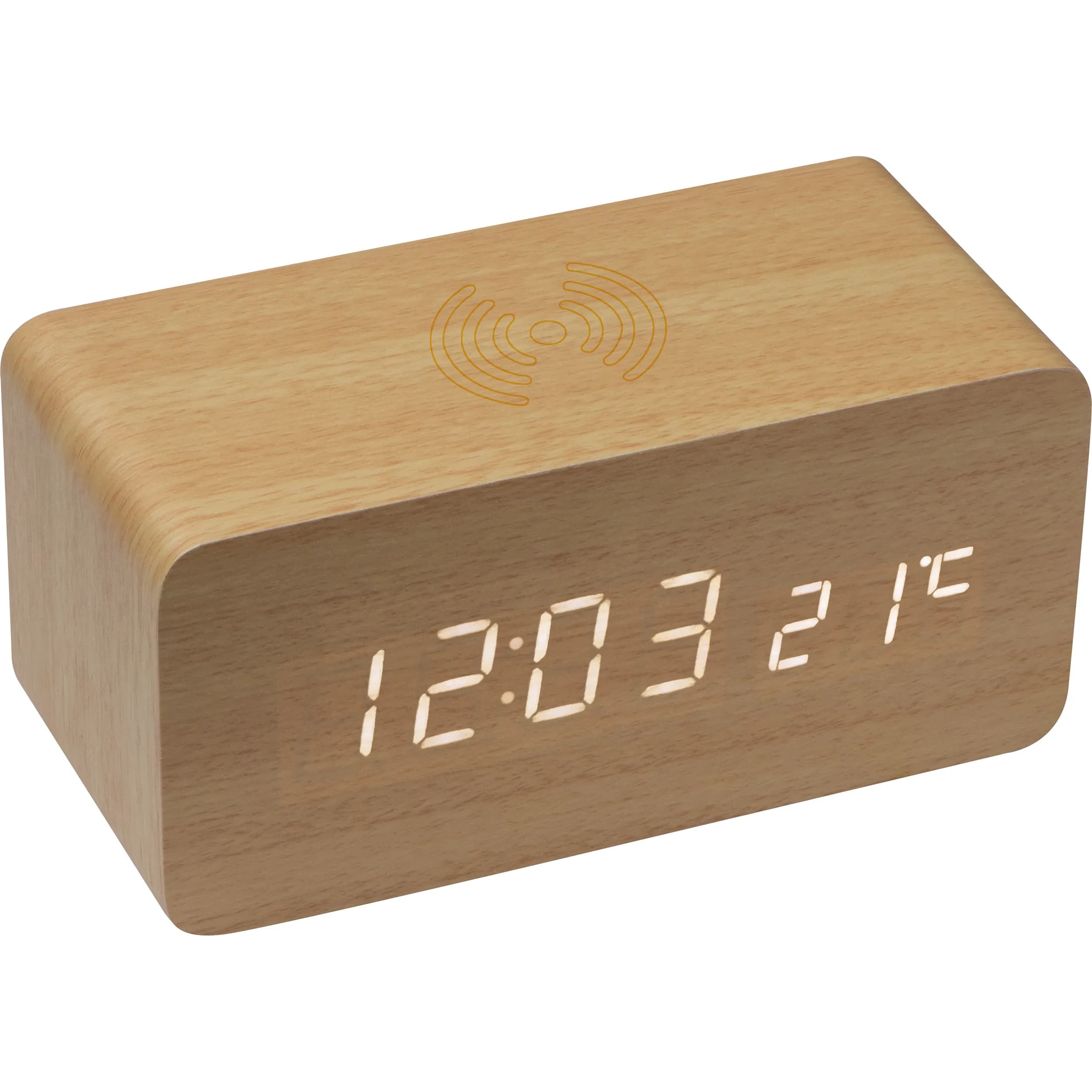 Schreibtischuhr mit intergriertem Charger DELILAH - beige