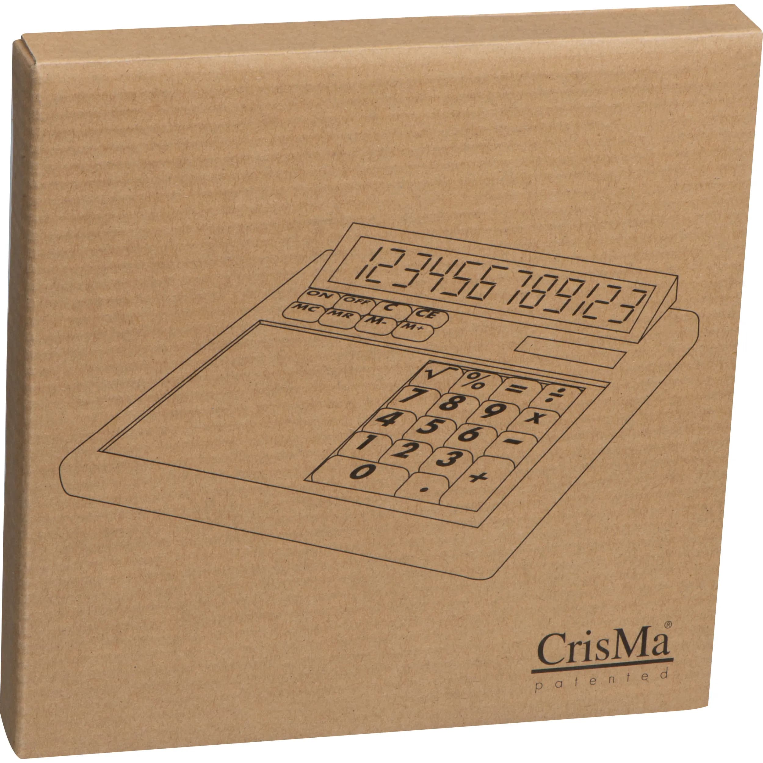 Tischrechner Eigendesign mit 12 Digits aus Kunststoff GENEVIEVE - weiss