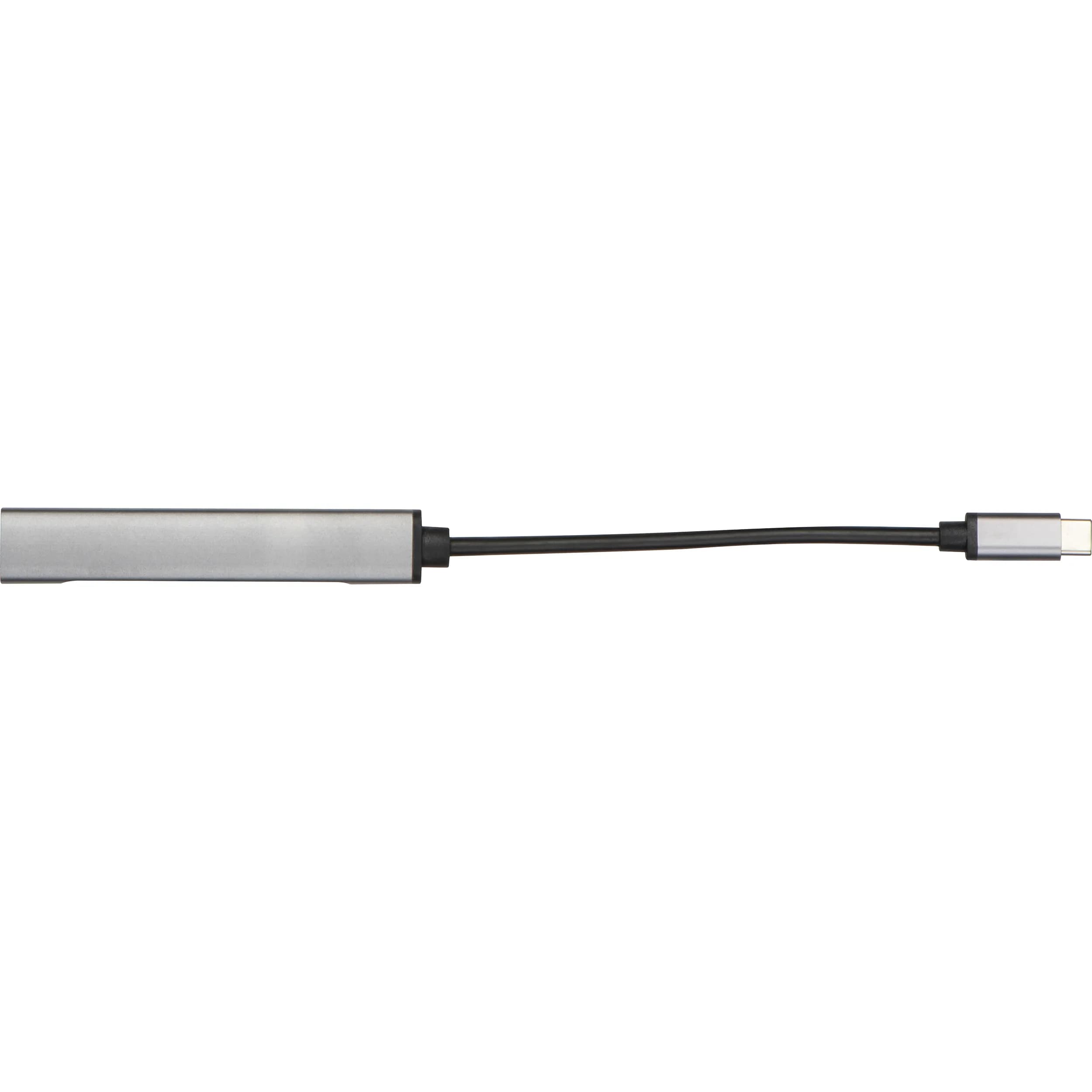 USB Hub aus recyceltem Aluminium HILDEGARDA - grau