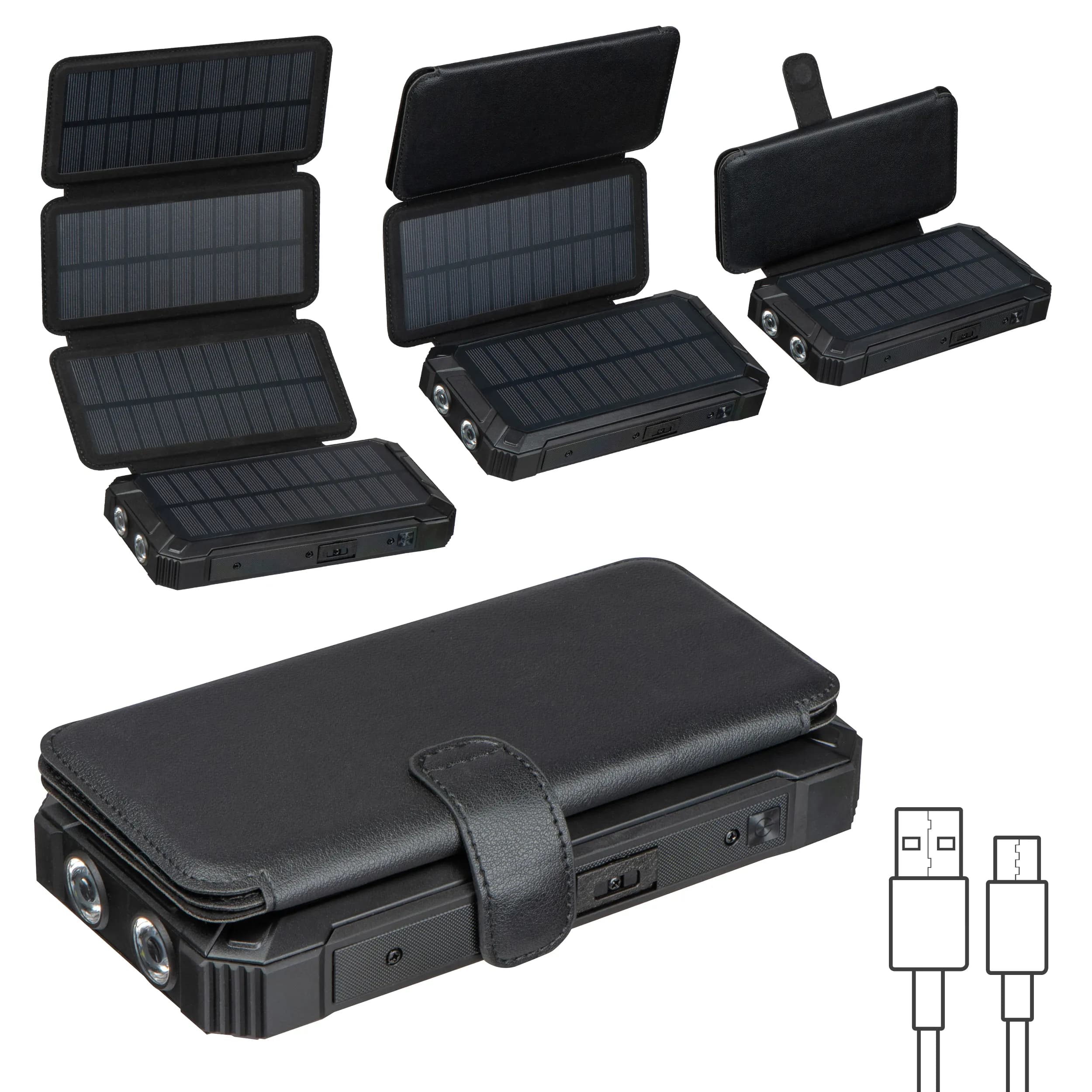 Wireless Solar Powerbank 20.000 mAh PETRA - schwarz
