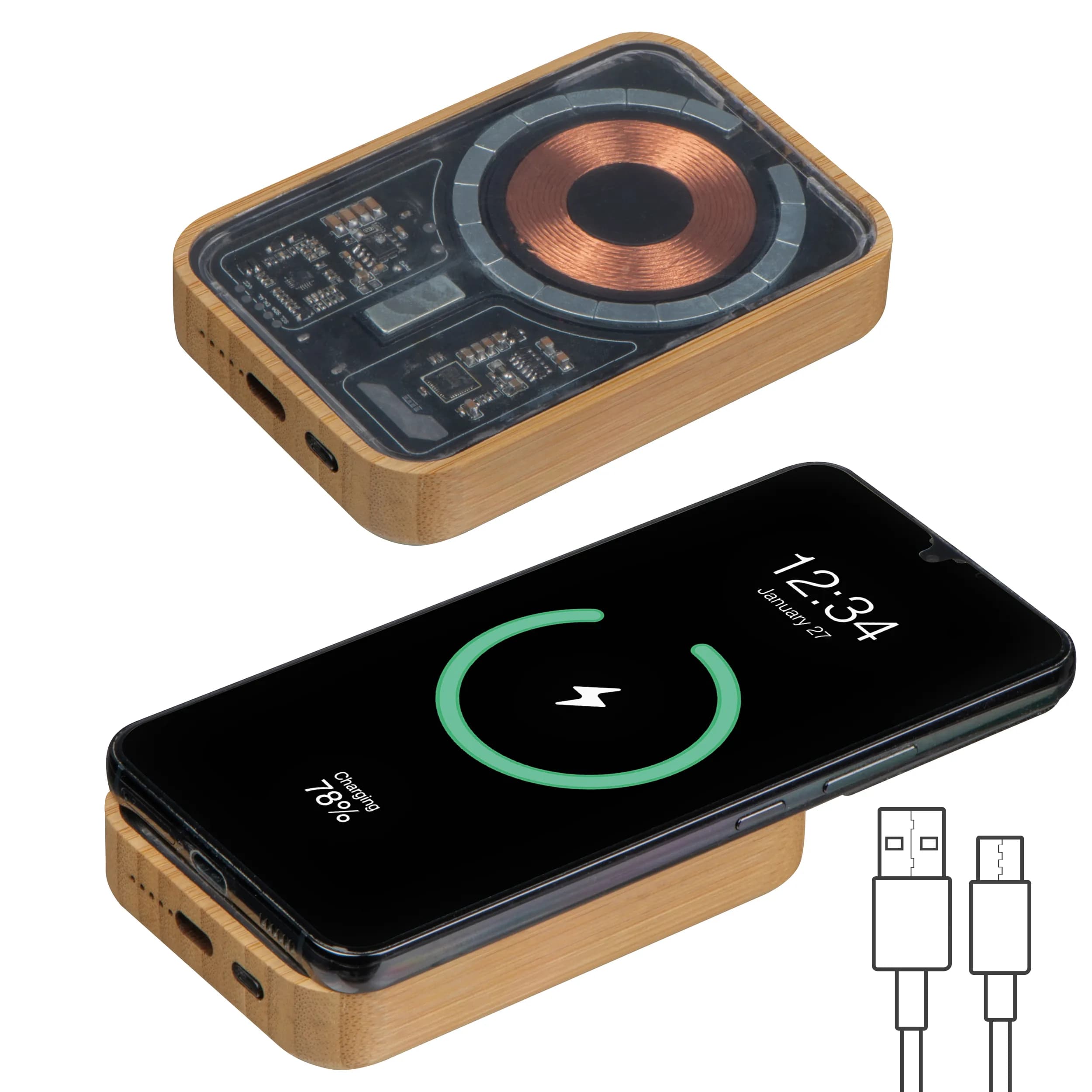 Magnetisches Ladegerät 5.000 mAh CONSTANCE - beige