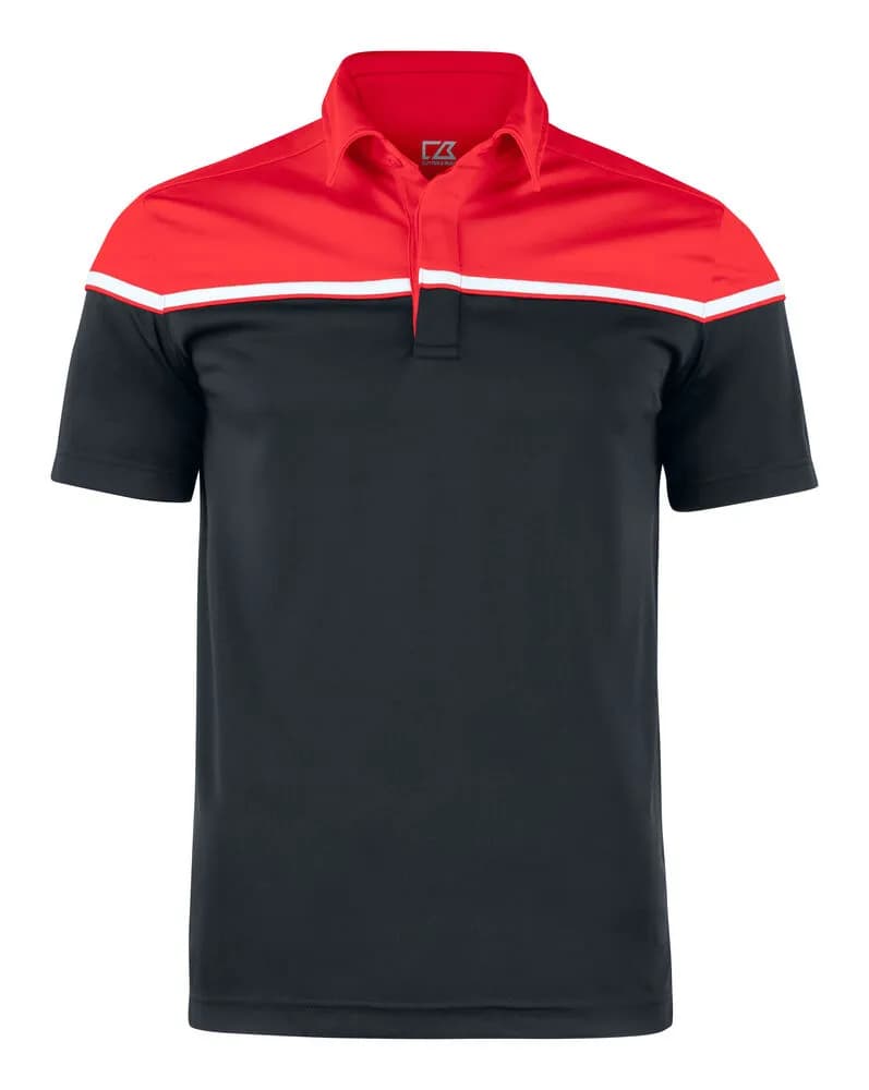 Seabeck Polo Men - Black/Red