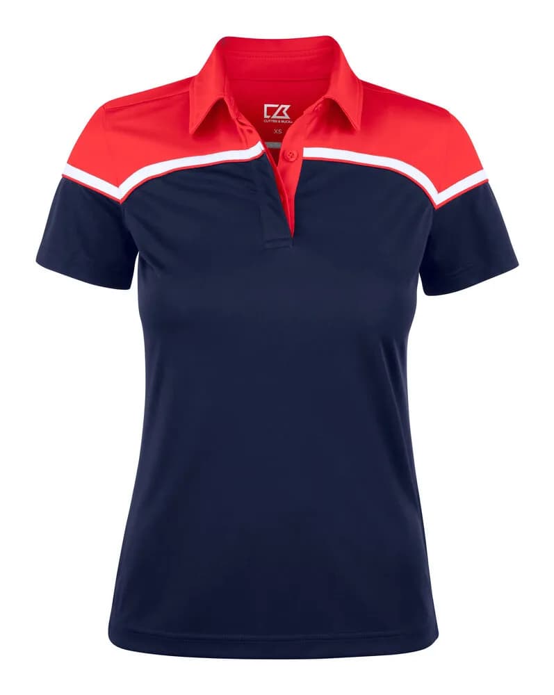 Seabeck Polo Ladies - Dark Navy/Red