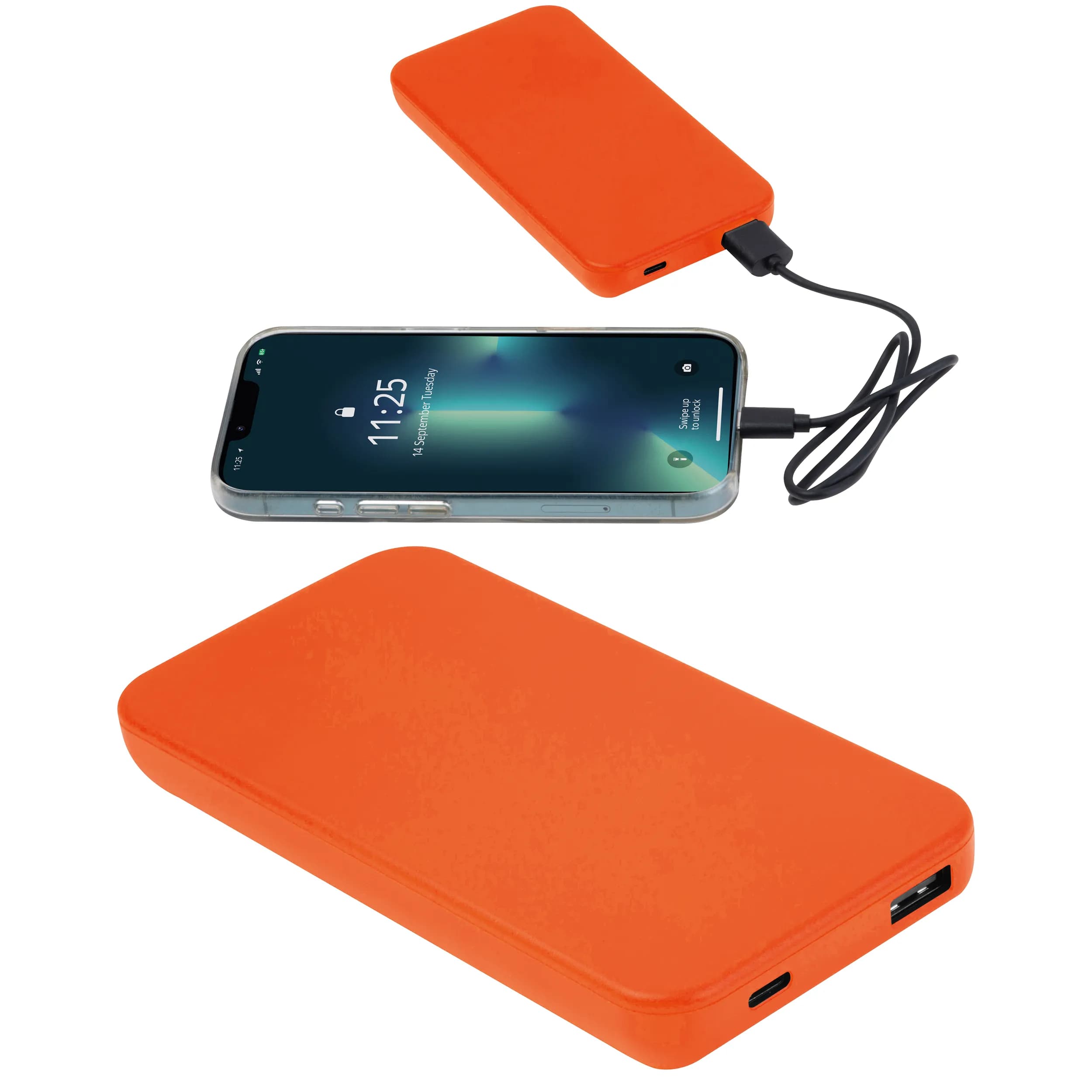 Recycelte Powerbank 10.000 mAh PRESTON - orange