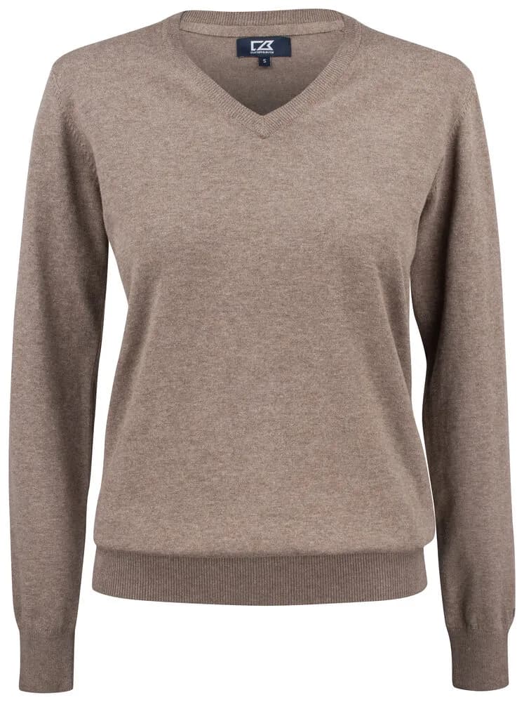 Oakville V-neck Ladies - Nougat Melange