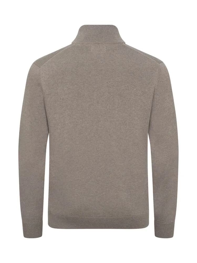 Oakville Half Zip Sweater Men - Nougat Melange