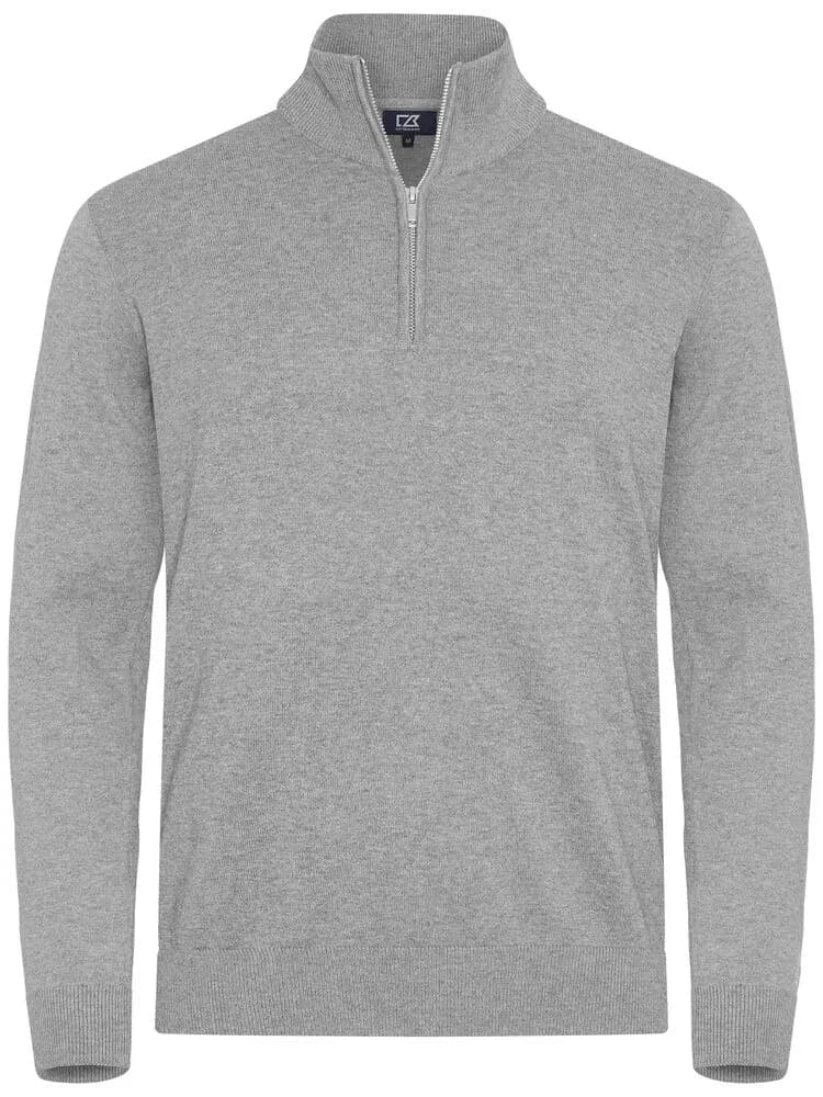 Oakville Half Zip Sweater Men - Grey Melange