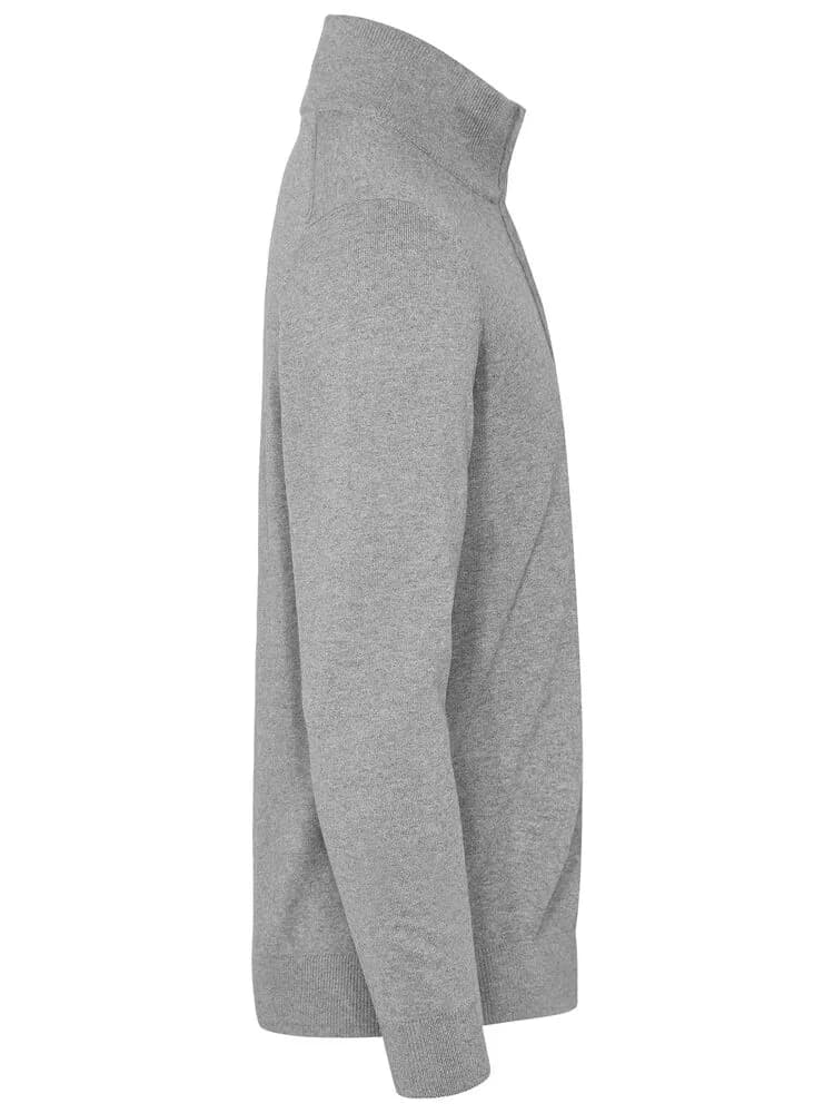 Oakville Half Zip Sweater Men - Grey Melange