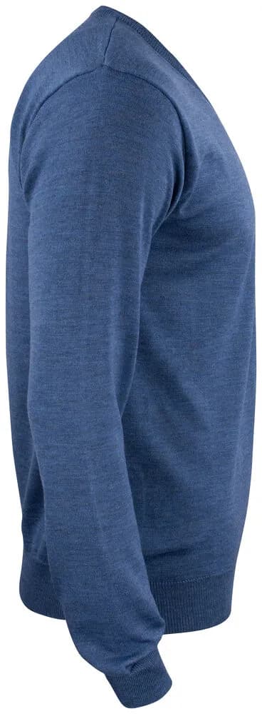 Everett V-neck Men - Denim Melange