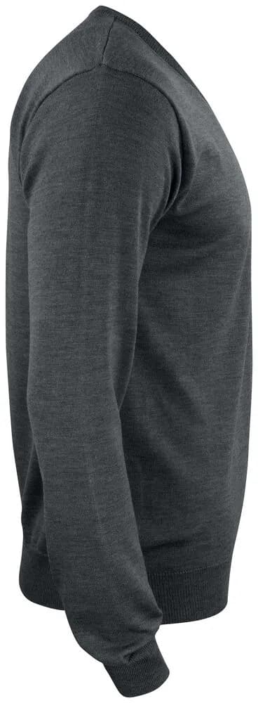 Everett V-neck Men - Anthracite Melange