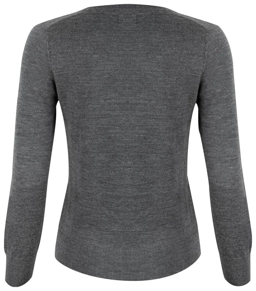 Vernon V-neck Ladies - Anthracite Melange