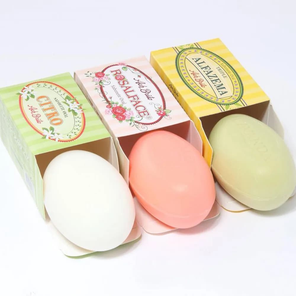 Seifen in Kieselsteinform (150g) - FLORES - Hellgrün