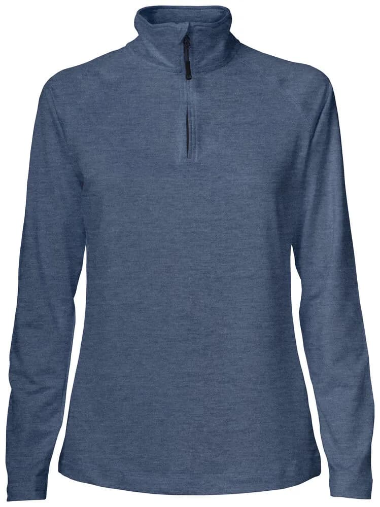 Coos Bay Half Zip Ladies - Slate Blue Melange