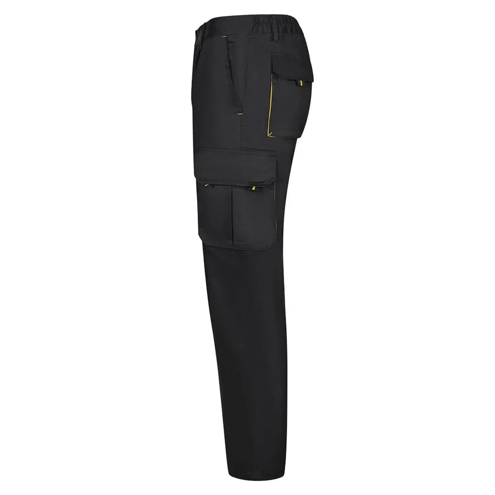 Zweifarbige Twill-Hose mit mehreren Taschen (200 g/m²), aus Baumwolle (35 %) und Polyester (65 %) - VL HYPNOS - Schwarz