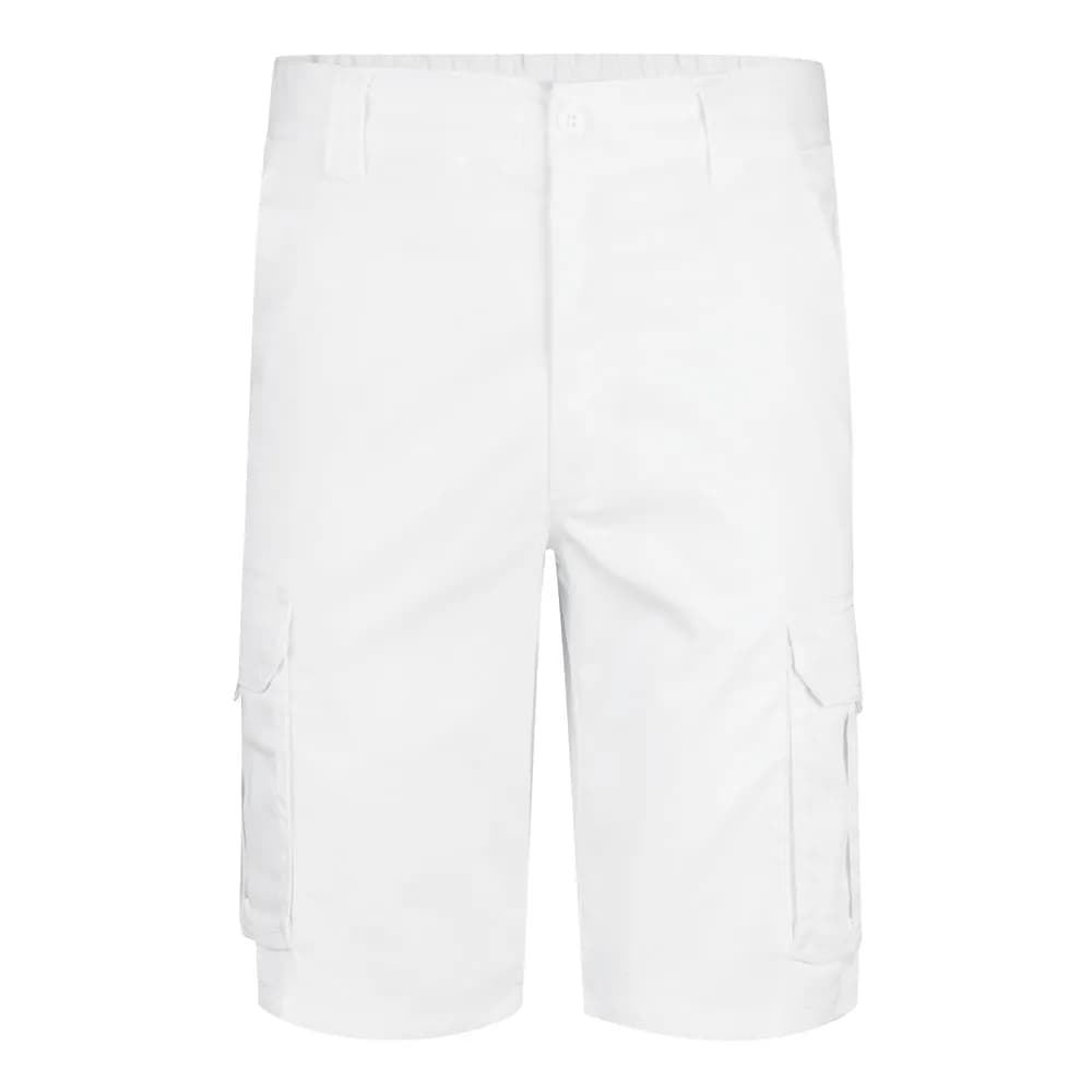 Stretch-Bermudashorts mit mehreren Taschen (240 g/m²), aus Baumwolle (46 %), EME (38 %) und Polyester (16 %) - VL HEBE - Weiß