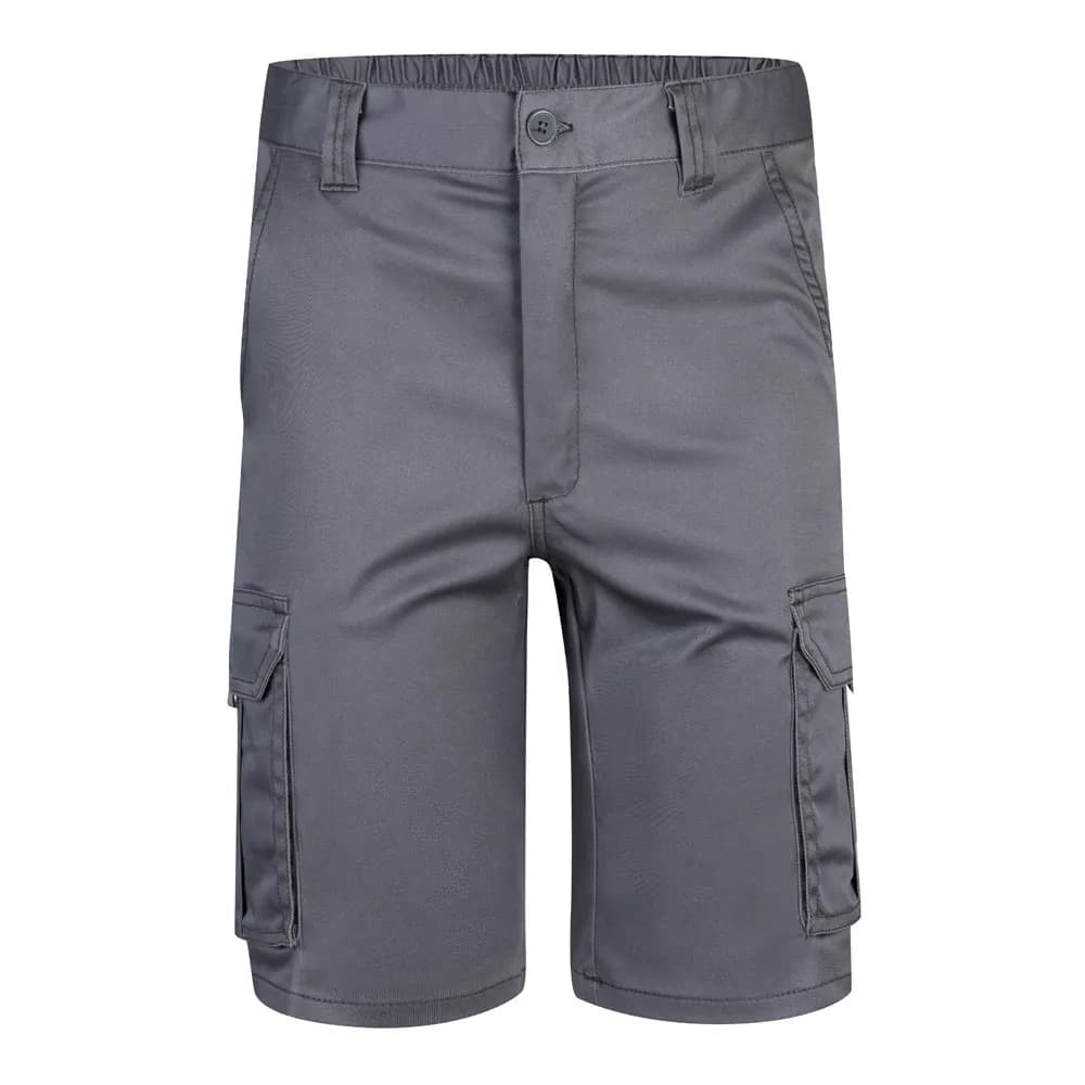 Stretch-Bermudashorts mit mehreren Taschen (240 g/m²), aus Baumwolle (46 %), EME (38 %) und Polyester (16 %) - VL HEBE - Grau