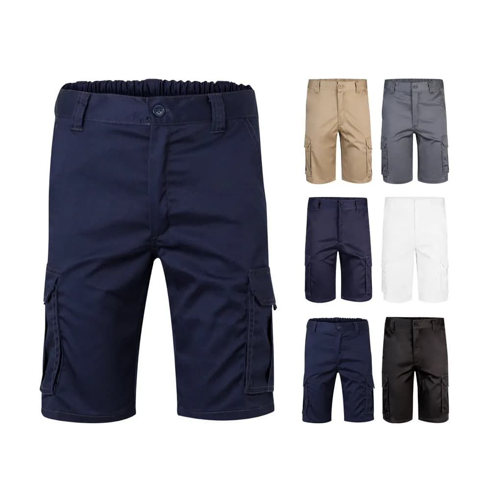 Stretch-Bermudashorts mit mehreren Taschen (240 g/m²), aus Baumwolle (46 %), EME (38 %) und Polyester (16 %) - VL HEBE - Schwarz
