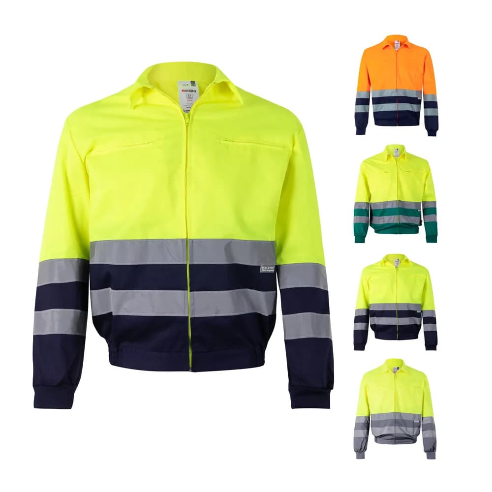 Zweifarbige Twill-Jacke (210g/m²) aus Polyester (80%) und Baumwolle (20%) - VL NEPTUNE LARGE - Marineblau