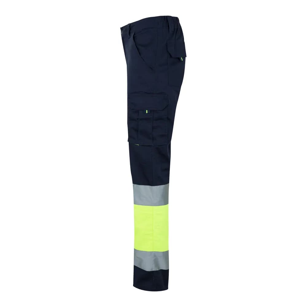 Zweifarbige Stretch-Hose mit mehreren Taschen (240 g/m²), aus Baumwolle (46 %), EME (38 %) und Polyester (16 %) - VL ZEUS - Marineblau