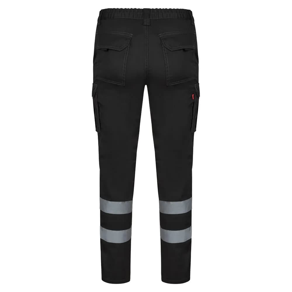 Multitaschen-Stretchhose (240 g/m²), aus Baumwolle (46 %), EME (38 %) und Polyester (16 %) - VL DIONYSUS - Schwarz