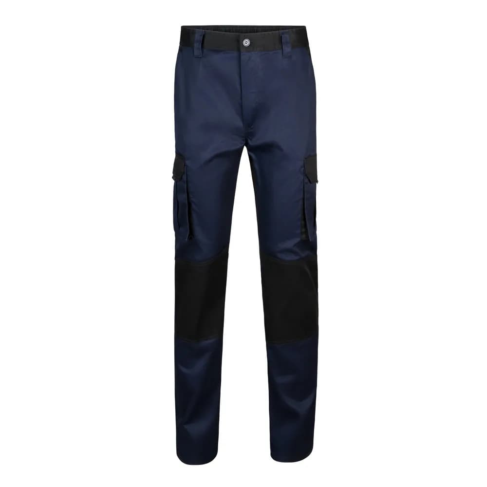 Zweifarbige Twill-Hose mit mehreren Taschen (240 g/m²), aus Baumwolle (35%) und Polyester (65%) - VL NJORD - Blau
