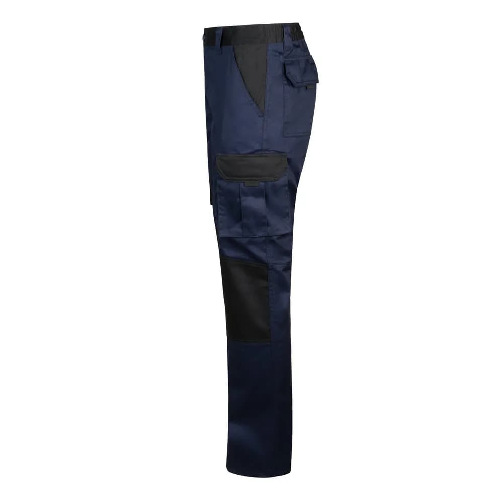 Zweifarbige Twill-Hose mit mehreren Taschen (240 g/m²), aus Baumwolle (35%) und Polyester (65%) - VL NJORD - Blau